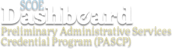 Preliminary Administrative Services Credential Dashboard